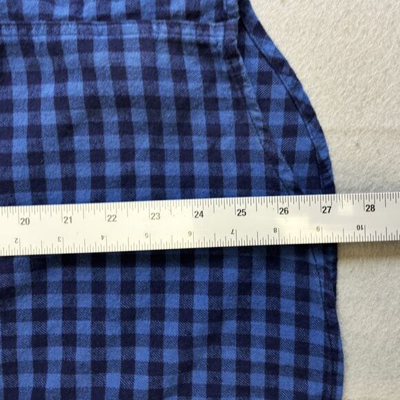 Lucky Brand Button Up Shirt Mens Medium Pearl Snap Blue Gingham Plaid Casual - Picture 6 of 9